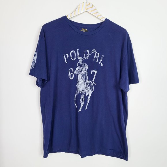 Polo Ralph Lauren Other - POLO Ralph Lauren Horse Short Sleeve Tee Navy Blue